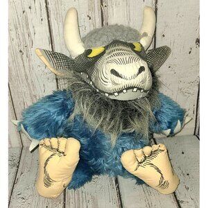 14" Vintage 1980 Wild Things Bernard Plush Doll Bull Monster Maurice Sendak
